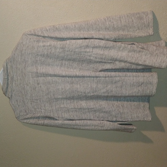 J. JILL Pure Jill Cross Over Wrap Cardigan Light Gray Pima Cotton Blend M - Picture 7 of 7